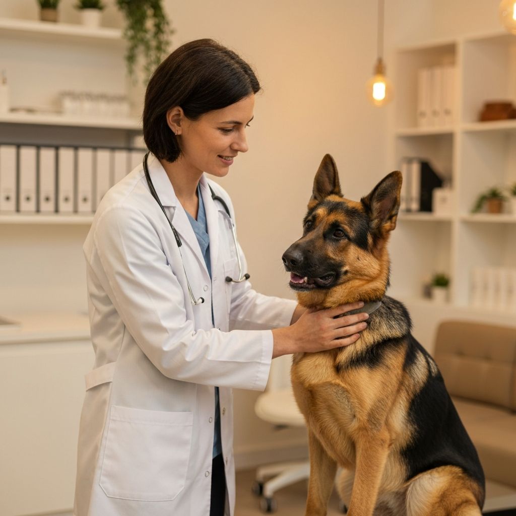 Konsultacja weterynaryjna z owczarkiem niemieckim